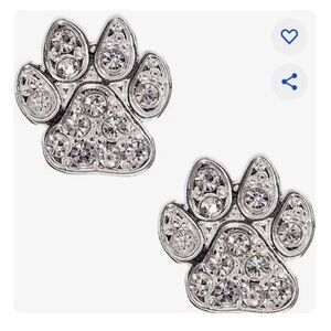 Silver Paw Print Earrings